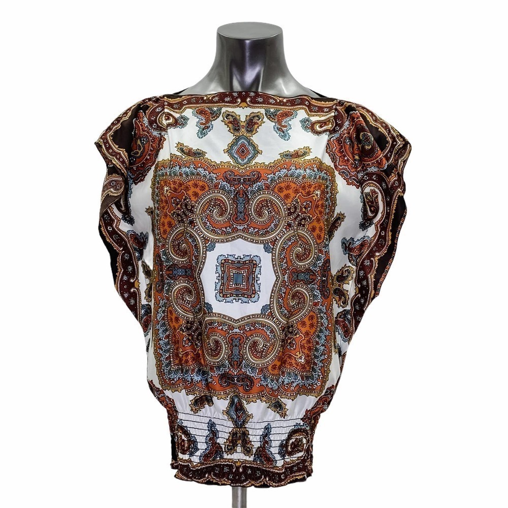 I.n. San Francisco Mandala Paisley Poncho Blouse